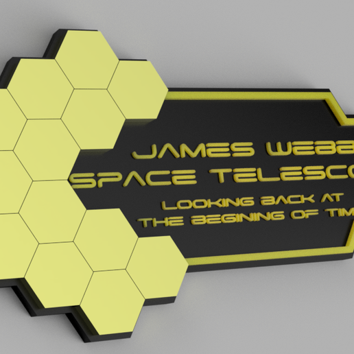 James Webb Space Telescope JWST logo 3D model