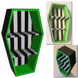 Beetlejuice-Coffin-Pic1.jpg Beetlejuice Standing Coffin Shelf STL and Multicolor 3MF