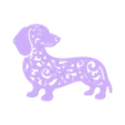 wandbild hund.stl Dachshund mural