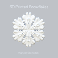 Render_SF_24.png 3D Snowflake Set of 24  STL Files for 3d Printing DiY Printable Сhristmas Décor Model Christmas Snowflake STL 3D File