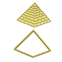 3d.png Fichier STL Emporte-pièce et tampon Pyramide de l'Egypte Ancienne・Plan pour impression 3D à télécharger