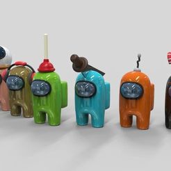 amongUs 5.jpg Free STL file Among Us Base and Collection 5 Free Download smooth high quality・3D print design to download