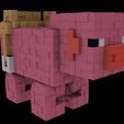 Minecraft-PigP.jpg Minecraft Pig (Easy print and Easy Assembly)