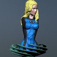 Preview08.jpg Invisible Woman Bust - Fantastic Four 3D print model