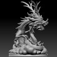 Preview15.jpg Shang Chi and Dragon Diorama - Marvel 3D print model