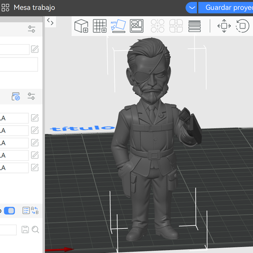 Figura Big Boss / Venom Snake  MSX estilo cabezon