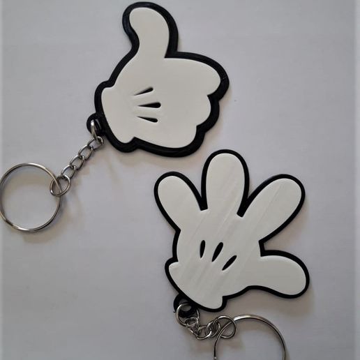 Mickey Hands Key Rings - 3D model önizlemesi