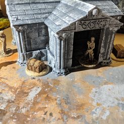 IMG_20180820_210904_1.jpg Archivo STL gratuito Fantasy Wargame Terrain - Mausoleo de Nigromantes/Criptología・Objeto para descargar e imprimir en 3D