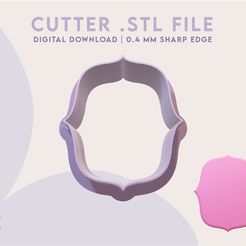 FLD20017.jpg Fichier 3D Label Polymer Clay Cutter | Frame Polymer Clay Cutter | Digital STL File・Design pour imprimante 3D à télécharger