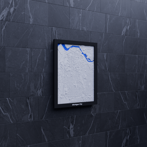 Michigan City, United States - 3D Miniature