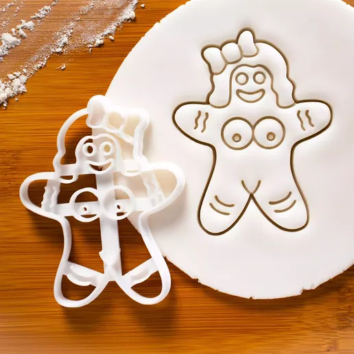 👩 Set Mature Gingerbread Woman Cookie Cutter - Mujer de Jengibre ...
