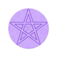 Pentacle-pentagram-10-low-stl.stl Hagan magic pentaclen activate the deck divination on tarot cards witch  altar part pt-10 3d-print and cnc