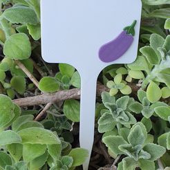 20190911_120009.jpg STL file Vegetables Signs - Aubergine・3D printer design to download