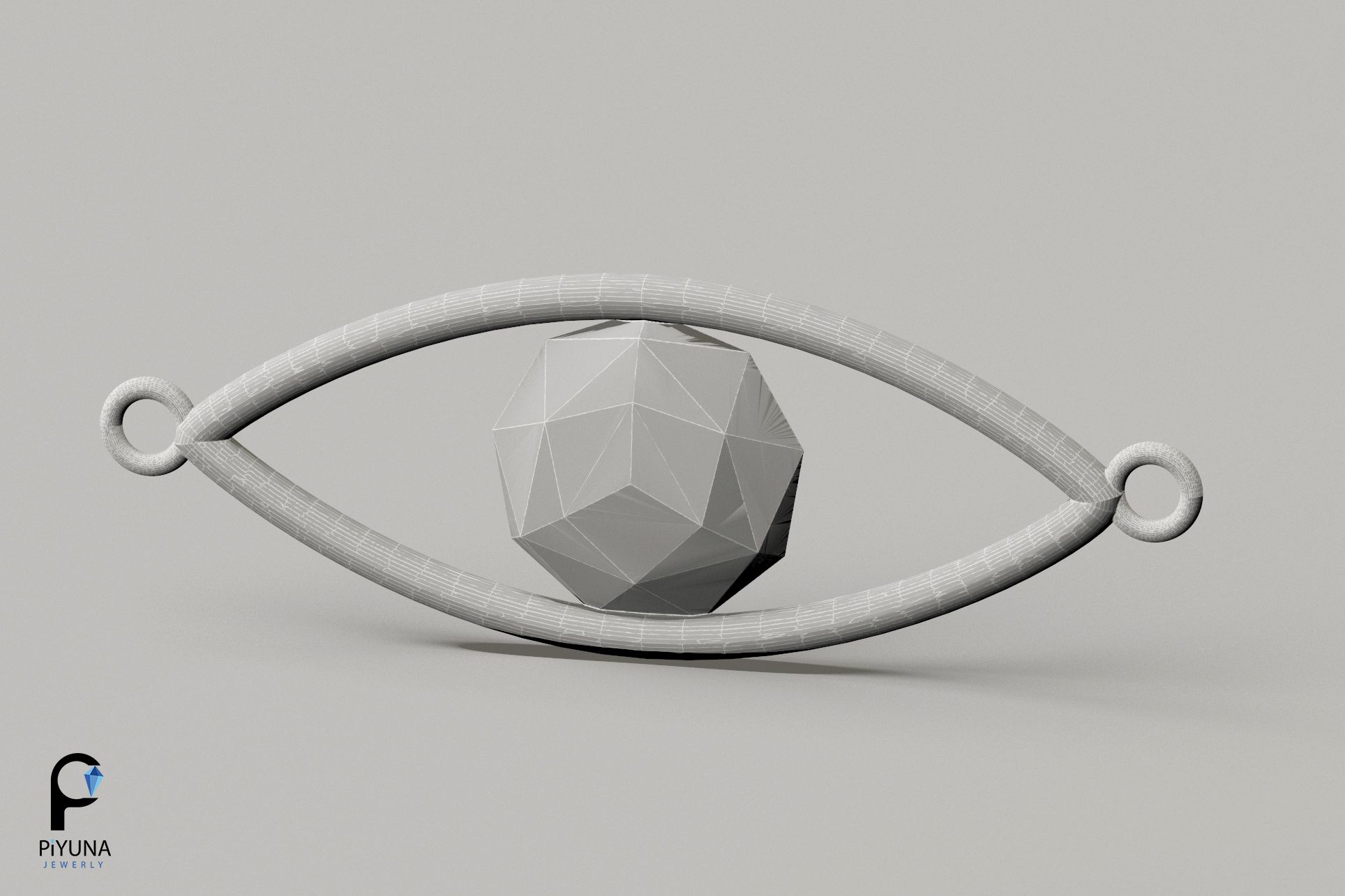 Pendant-066-wire.jpg Télécharger fichier OBJ Pendentif 066 • Modèle imprimable en 3D, Piyuna-jewelry