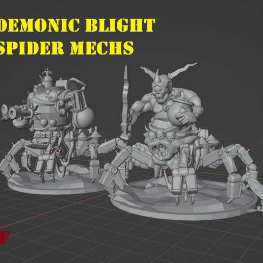demonicchariotsetpic.png demonic blight-spider mech 6mm-8mm scale model