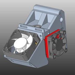 Immagine_2020-11-16_223746.jpg STL file Fan duct E3D V6 30x30 to 40x40 4010 3010 Prusa I3・3D print design to download