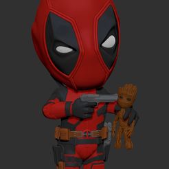 dp_vs_groot_new.jpg Free STL file Deadpool vs Groot・3D printer design to download