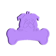 Pug.stl STL file Set x24 Dog tags ( work from home)・Model to download and 3D print