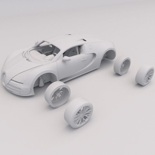 Bugatti Veyron 1.jpg Bugatti Veyron PRINTABLE Car 3D Digital STL File
