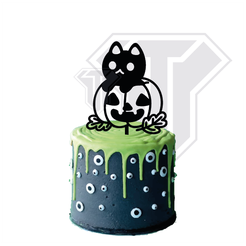 Topper-Halloween-01-pumpcat.png Halloween - Pumpkin and cat - Cake topper