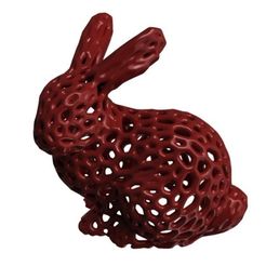 Diapositive1.jpg Download free STL file 30 mm height Stanford Bunny Voronoï - for retractation test • 3D printing template, Z122