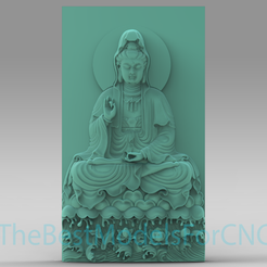 Buddha.png Modèle 3D Fichier STL pour CNC Router Laser & 3D Printer Buddha