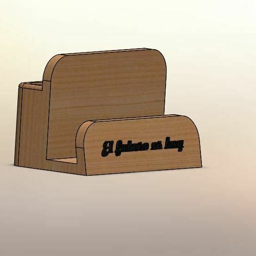 Minimalist card and pen holder - 3D model önizlemesi