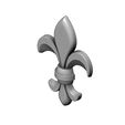lys-V00-06.JPG Lys flower relief Heraldic lily onlay 3D print model