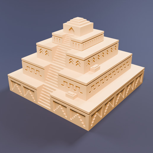 Stepped Pyramid Secret Box, Desk Organizer (4 STL Files)