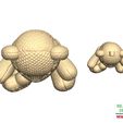 Valentine-Knitting-Bear-and-Pendant-9.jpg Valentine Knitting Bear and Pendant 3D Printable Model