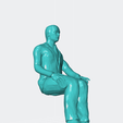 Homme-élégant-assis.png Seated man figurine