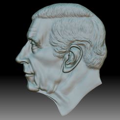1.jpg 3D file King Charles III coin portrait・3D print design to download