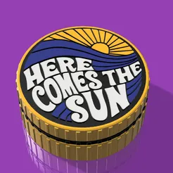 1-here-comes-the-sun.webp Archivo STL Logos for Custom Toothless Grinder・Objeto imprimible en 3D para descargar