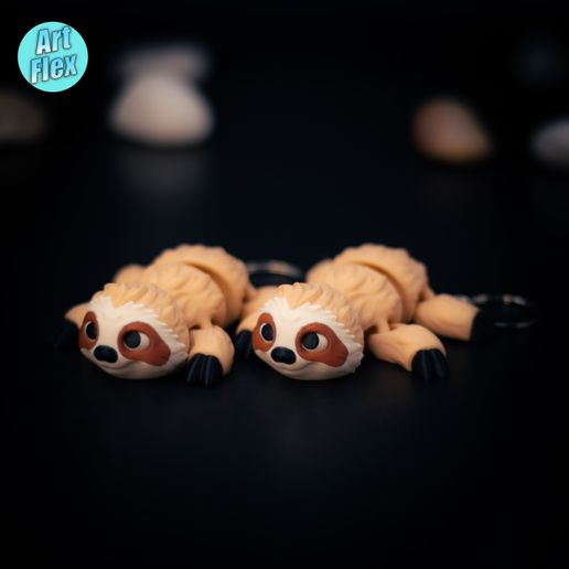 Sloth_01.jpg Flexi Sloth Print In Place STL et 3MF