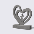 Shapr-Image-2022-11-19-121317.png Heart with Religious Cross Figurine, Christian Gift, Home Decor, Wedding gift, Christmas gift