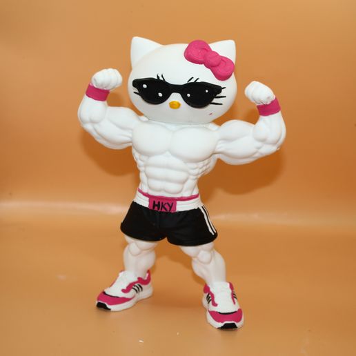 hello-kity-print3d-musculosa3.jpg 💪🐱 Muscular HelloKitty - 3D Printable Model