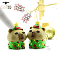 Cutie3D-Capy Christmas Tree Keycap Fidget Clicker Keychain_01.png Cutie3D Capy Christmas Tree Keycap Fidget Clicker Keychain - Симпатичный брелок для рюкзака