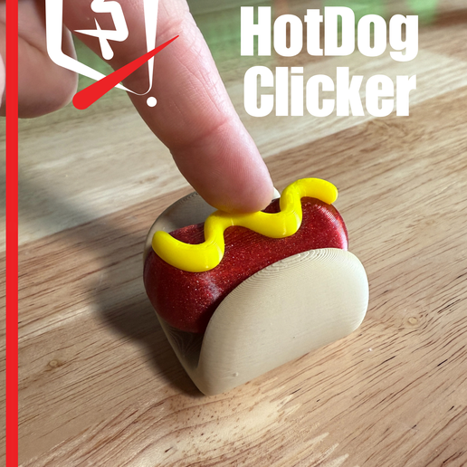 🥵 Hot Dog Clicker・ STL File for 3D printing・Cults
