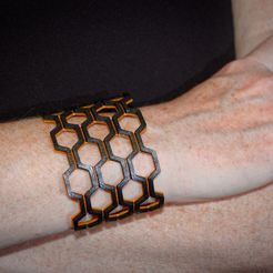 DSC_3687.jpg STL-Datei Bienenstock-Armband kostenlos・3D-druckbares Design zum herunterladen