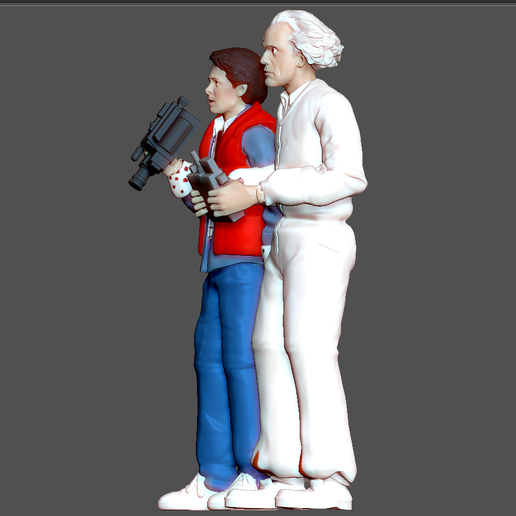 🔙 MARTY MCFLY DOC EMMETT BROWN DETAILED BACK TO THE FUTURE FIGURINE ...