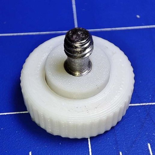 Knob adapter for metalic 1/4"-20 photo nut (screw) 3D model