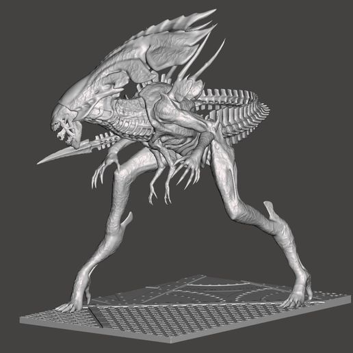 Download Stl File Queen Alien Xenomorph Dynamic Pose Aliens Fireteam Elite Stl For 3d Printing 