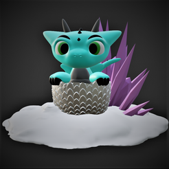 Bebe-Dragon-De-Las-Nieves.png STL file Baby Dragon・3D printer design to download
