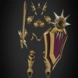 LeonaBundleFrontal.jpg League of Legends Leona  Armor with Shield and Blade for Cosplay