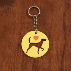 IMG_6896.jpeg Fichier STL gratuit Porte-clés chien d'amour (impression en place).・Modèle pour imprimante 3D à télécharger