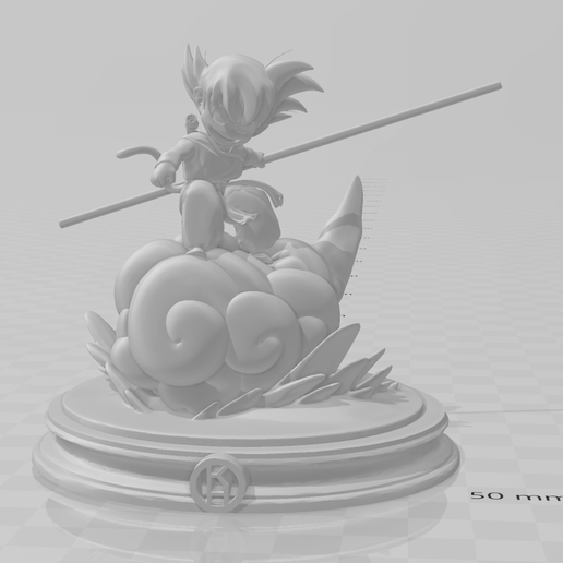 Download Free Stl File Goku Kid Flying Cloud 3d Printable Object Cults