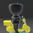 Robert Moto Delivery.jpg Fichier STL Usine Robert - Livraison de pizzas par des motards - scission - fusion・Design à télécharger et à imprimer en 3D