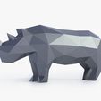 rhino_view01.jpg Low Poly Rhinoceros