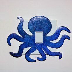 Octopus light switch pic.JPG 3D file Octopus light switch cover・3D print design to download, M3DPrint
