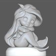 17.jpg 3D-Datei ARIEL BABY LITTLE MERMAID PRINCESS DISNEY CHARACTER CUTE 3D-Druck Modell・Design für den 3D-Druck zum Herunterladen